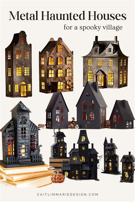 halloween haunted house metal decor